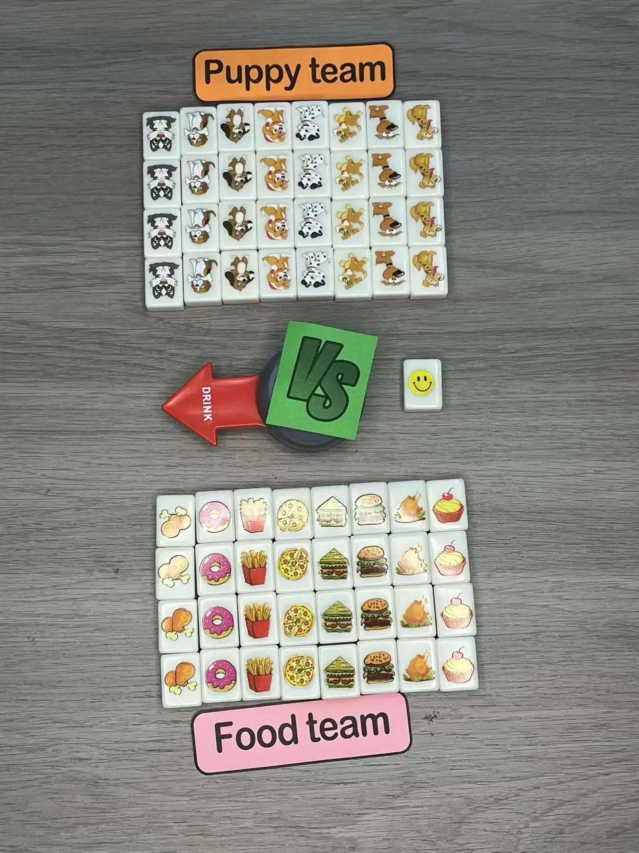 Seaside Escape Rummy Mahjong Tile Game 65 Blocks (Puppy VS Food) Tiktok Mahjong Tiles making moments with friends extra special! 2