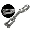 Marine 316 Stainless Steel Swivel Shackle Eye Bolt Snap Hook Scuba Diving Clip Swivel Snap Hook Metal Heavy Duty 2