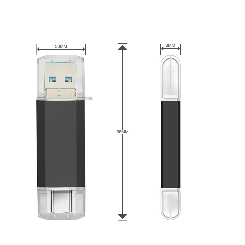 usb flash drive flash drive USB3.0 OTG USB Flash Drive 3 in 1 for iPhone/iPad/Android/PC/Type-C 128GB 64GB 32GB 16GB