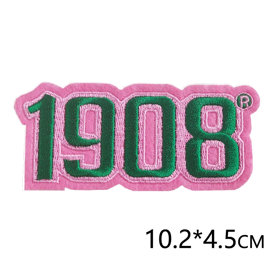 3-5 Inch Small Size AKA 1908 Sorority Embroidered Patches