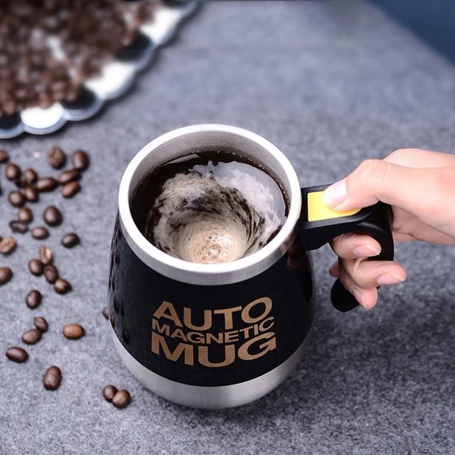 Lazy Electric Stainless Steel Self Mixing Cup Magnetic Stirring Coffee