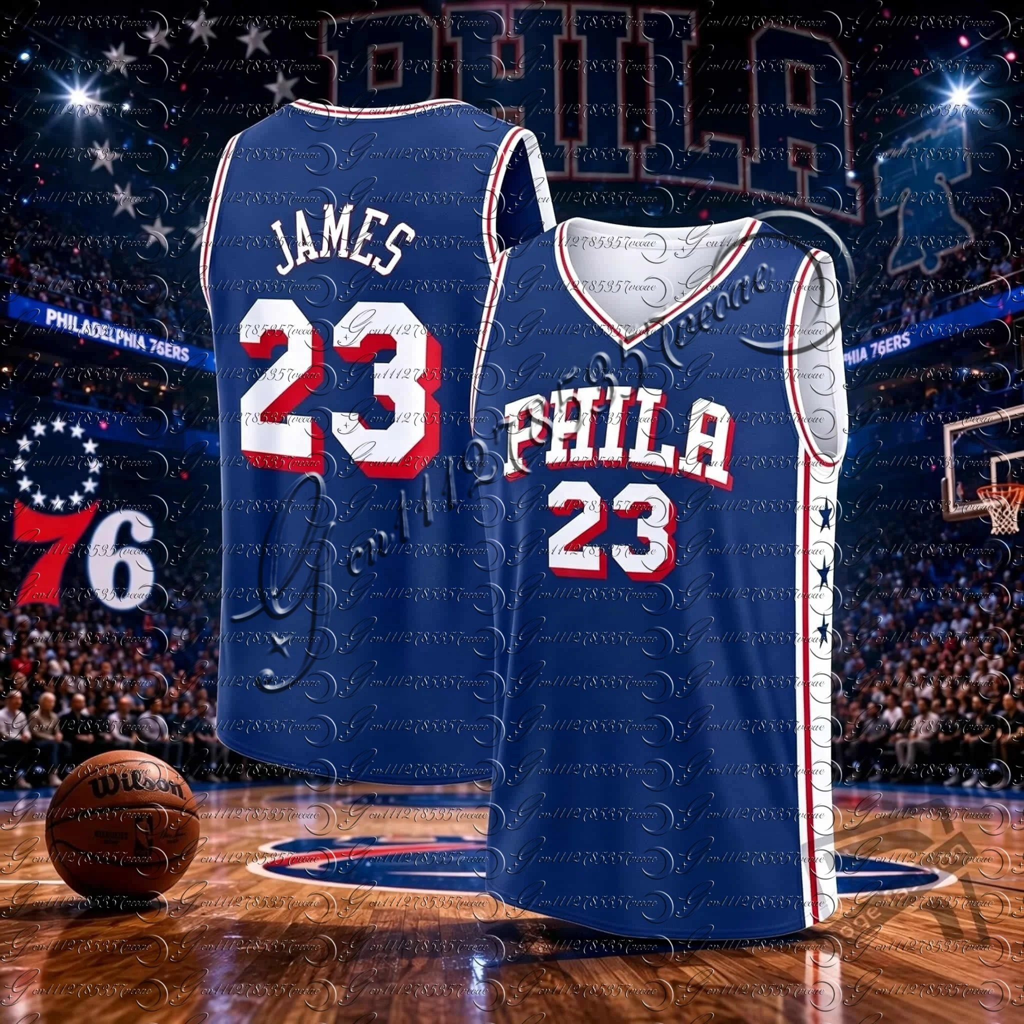 Herren PHILA Basketballtrikot Ärmellos Vintage Shirts Atmungsaktive Sportbekleidung Fan Match Trainingsweste FamilyMatching