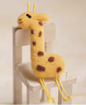 4~8cm unfinishedAnimals fighting cartoon brooch kit wool needlepoint set wool felt needle felting craft needlecraft DIY handmade