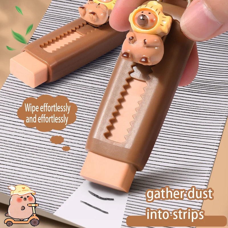 Aesthetic Pencil Eraser Office Kawaii Stationery supplies school items Gift for kids Funny Rubber Cute Capybara