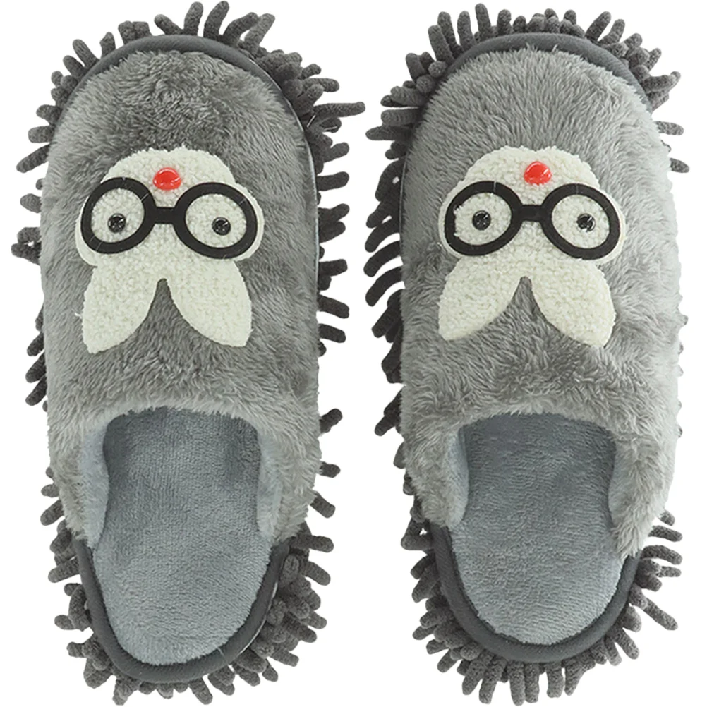 

1 Pair Detachable Mop Slipper Dust Cleaning Mop Slippers Cartoon Mopping Slipper