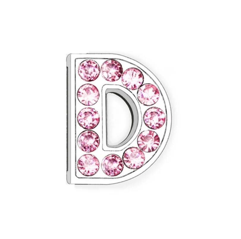 Elegant Pink Rhinestone Slide Letters