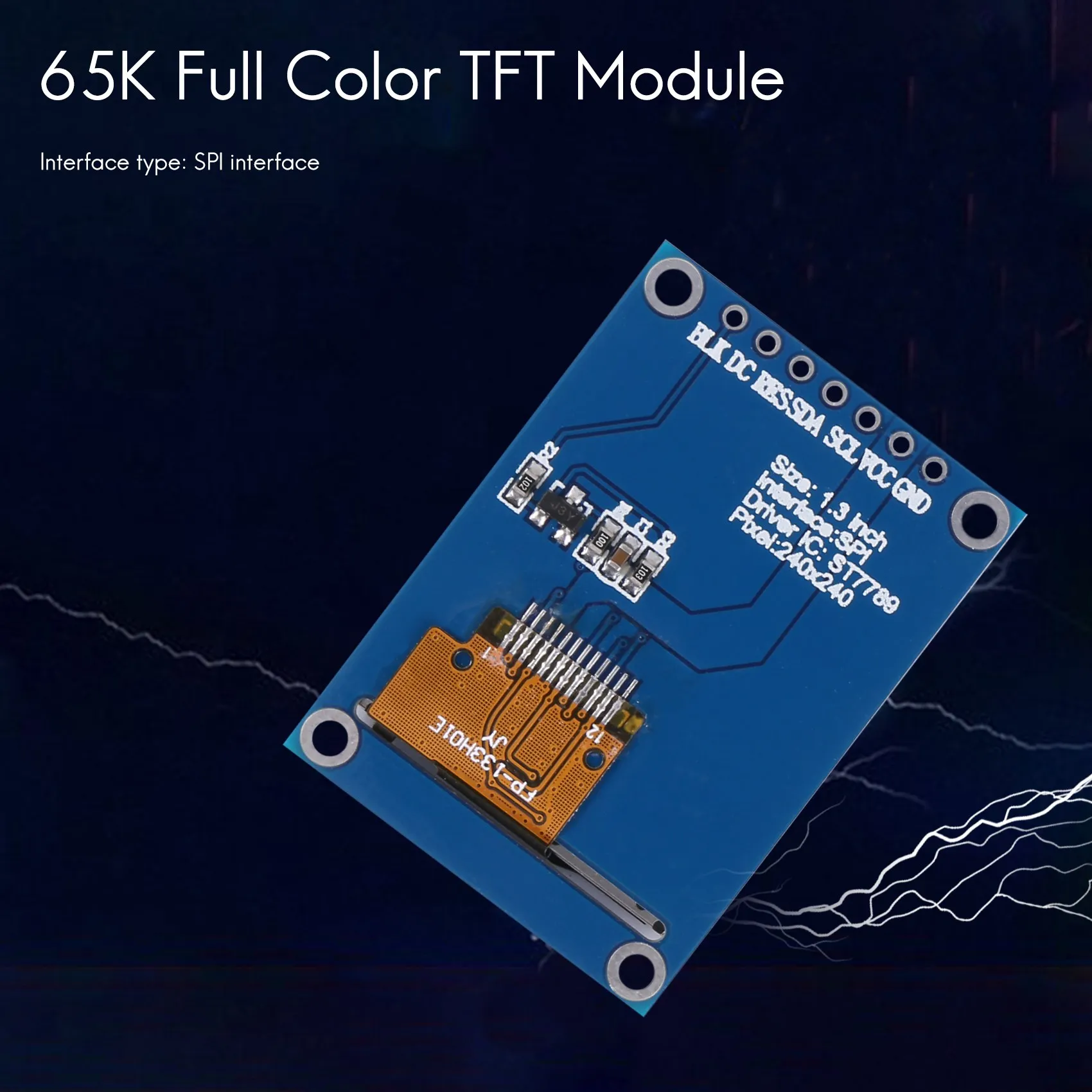 1.3 ġ Ips Hd Tft St7789 ̺ Ic 240x240 Spi  3.3V  Spi ̽ Ǯ ÷ Tft Lcd ÷