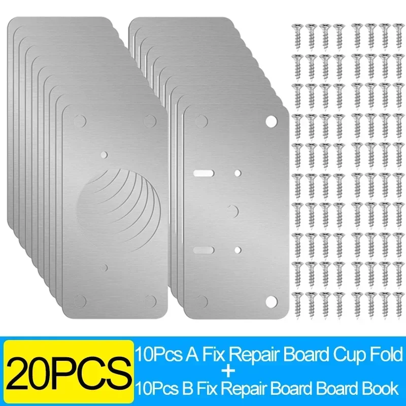 50 Stuks Kabinet Scharnier Reparatie Plaat Kit Keuken Kast Deur Scharnier Montageplaat met Gaten Platte Bevestiging Brace Beugels