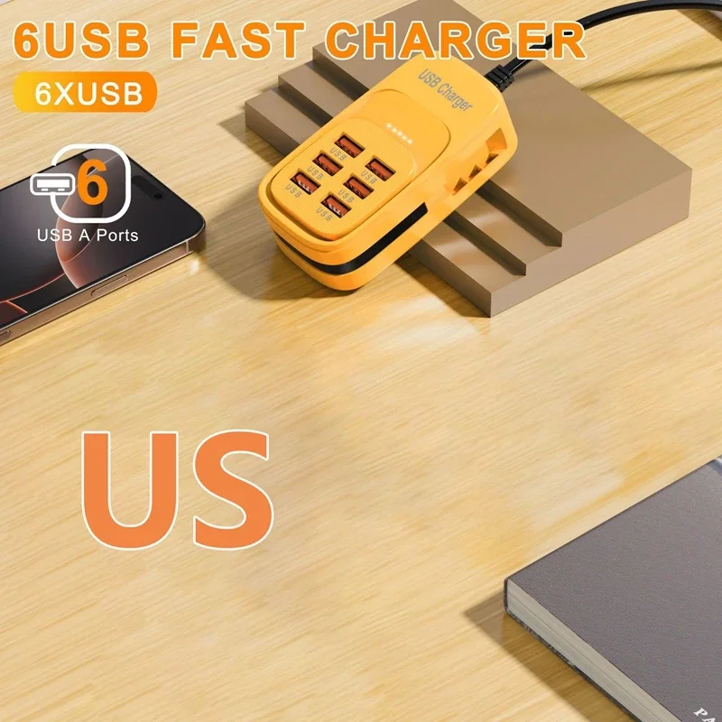 US Yellow 6USB