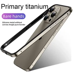 Enhanced Hybrid Silicone & Aluminum Phone Case with Heat Bumper Protection - iPhone 18 Pro Max (Titanium Color)