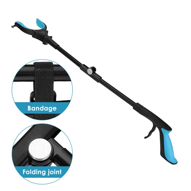 Összecsukható Alomválasztó Fogó, Könnyű 80 Cm-Es Grabber Szerszámot Az Ártalmas Megfogók 90 ° -Os Forgó Fej Csúszásgátló Állkapocs Mágneses Horog