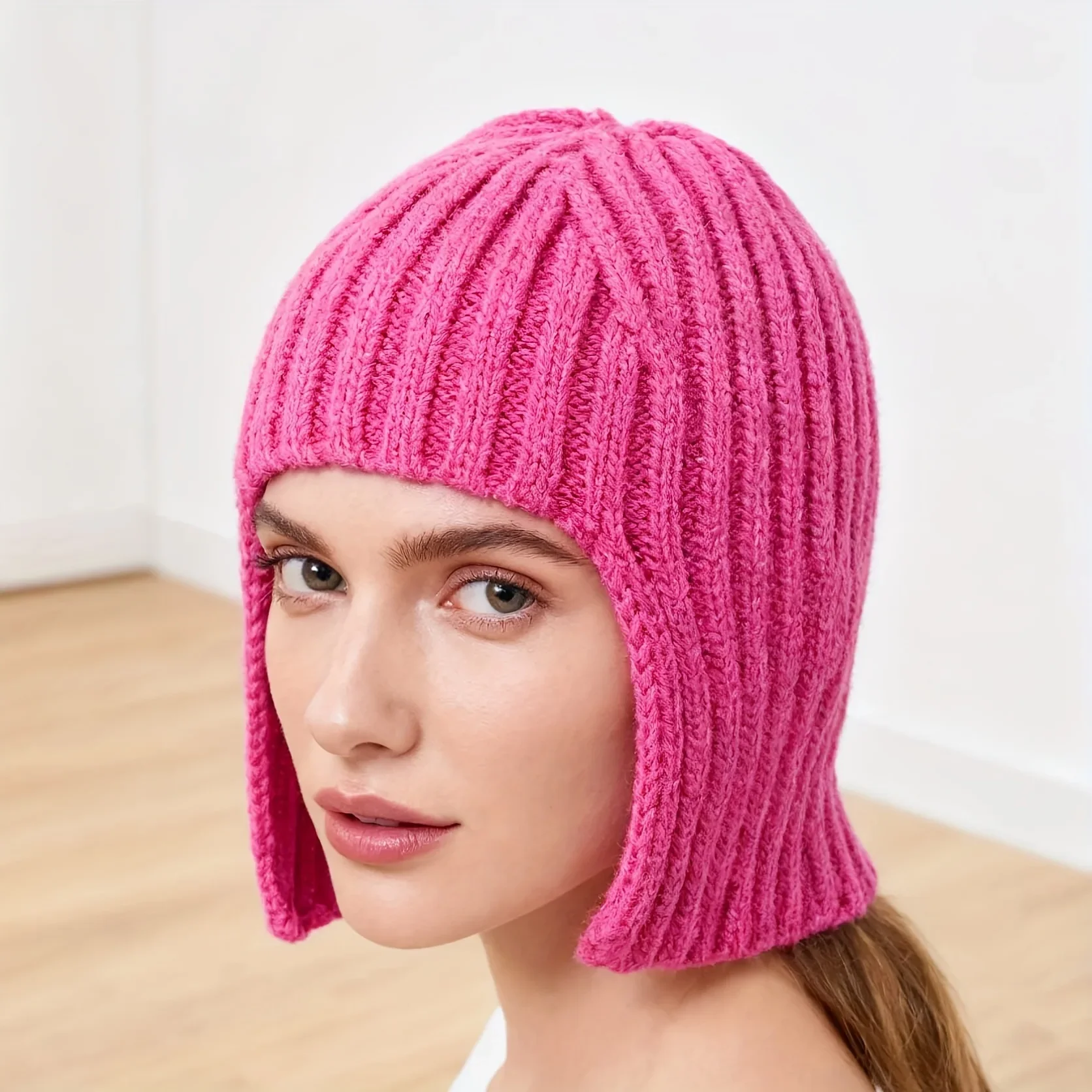 Chic Winter Wig Hat with Ear Protection