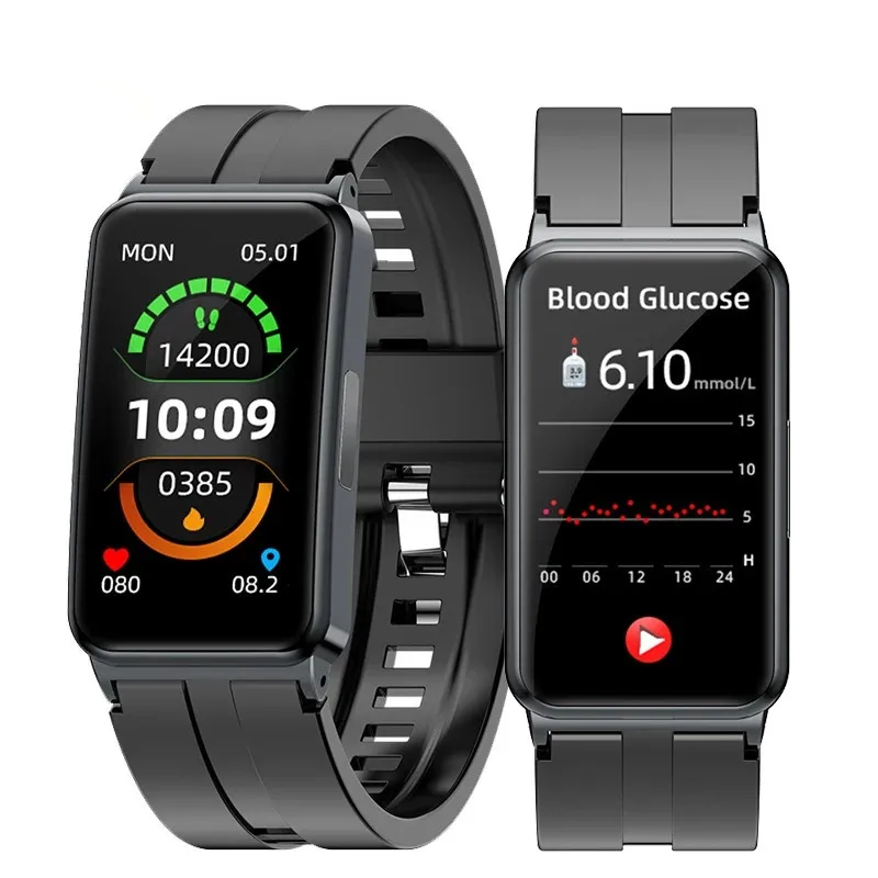 

EP01 Blood Glucose Sugar Smart Watch ECG HRV Body Temperature Blood Pressure Monitoring Smart Bracelet for Men Women