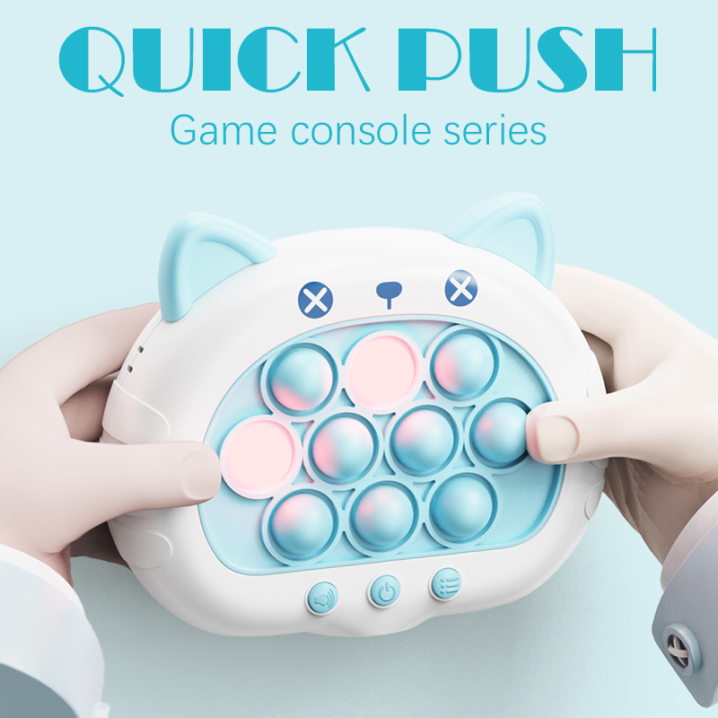  1pc Quick Push Up Game Light Up Fast Push Puzzle Game Console For Kids - Fun Electronic Game 