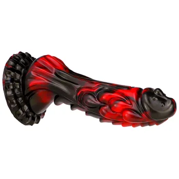 Realistic Dildo Big Animal Penis Silicone Red and Black Huge Monster Dragon Dildo Cock Anal Sex Toys for Men Women Couples 6