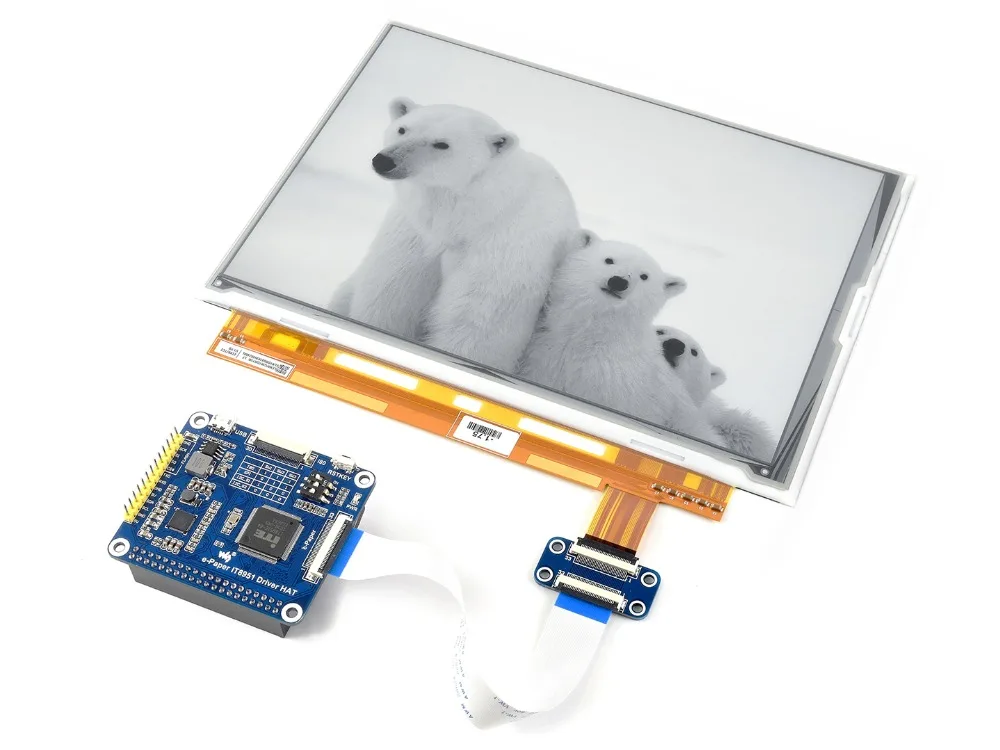 Фото Дисплей E-Ink Waveshare 9,7 дюйма для Raspberry Pi Zero/Zero W/Zero WH/2B/3B/3B + e-paper с интерфейсом USB/SPI/I80 №2