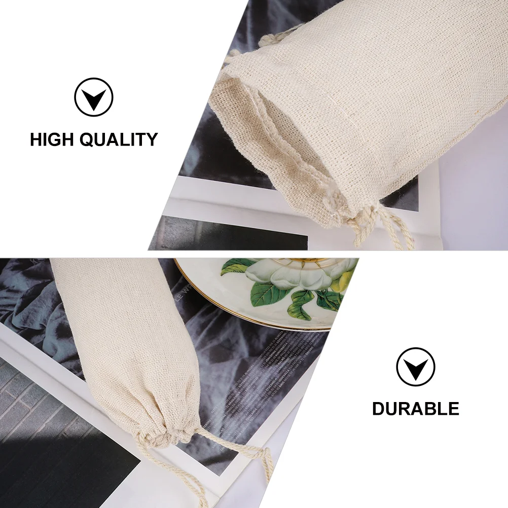 15 Pcs Straw Storage Bag Pouch Stainless Steel Straws Table Ware Beam Port Environment-friendly