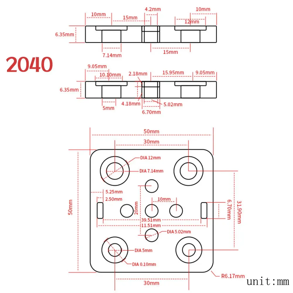 Kit Completo per Stampante 3D Core XY Fai-da-Te, Parti in Lega di Alluminio con Profilo a V, Solo Telaio per Stampanti 3D