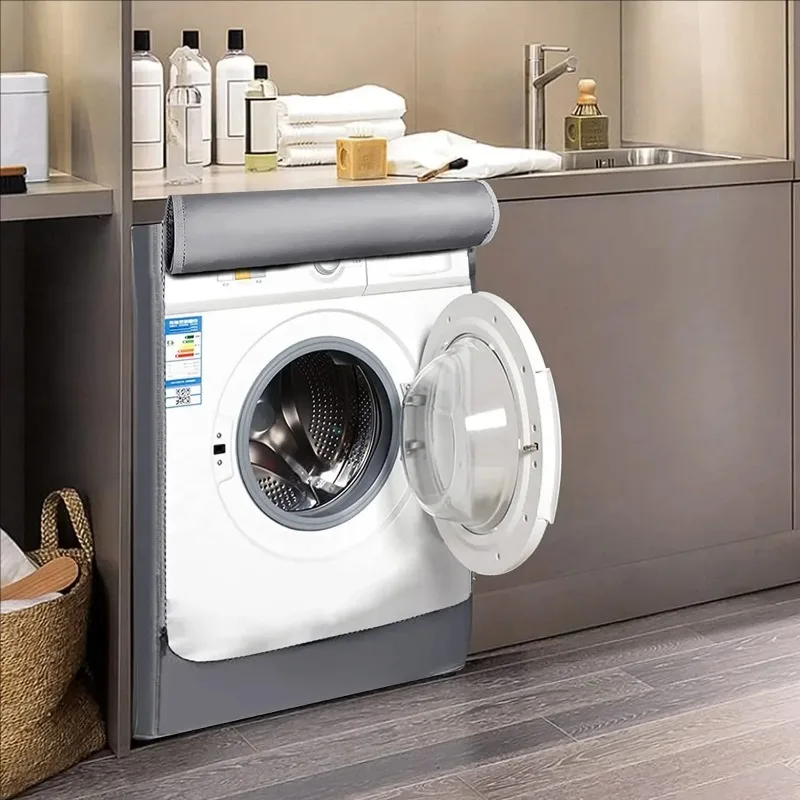4 size washer-dryer cover Washing machine cover Polyester waterproof front load sunblock laundry silver coated dust cover
