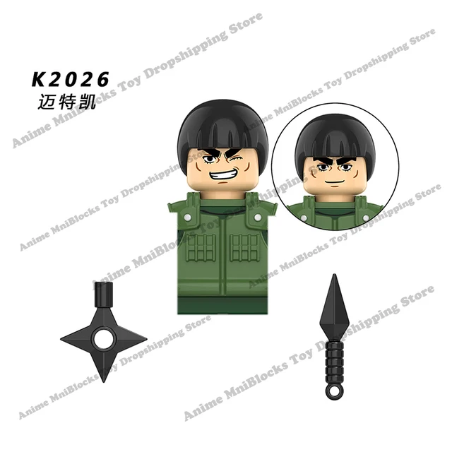 Naruto Sasuke Kakashi Akatsuki bricks Building Blocks Anime cartoon Mini Action Figures Heads Assembly Toys kids Birthday Gifts Apricot