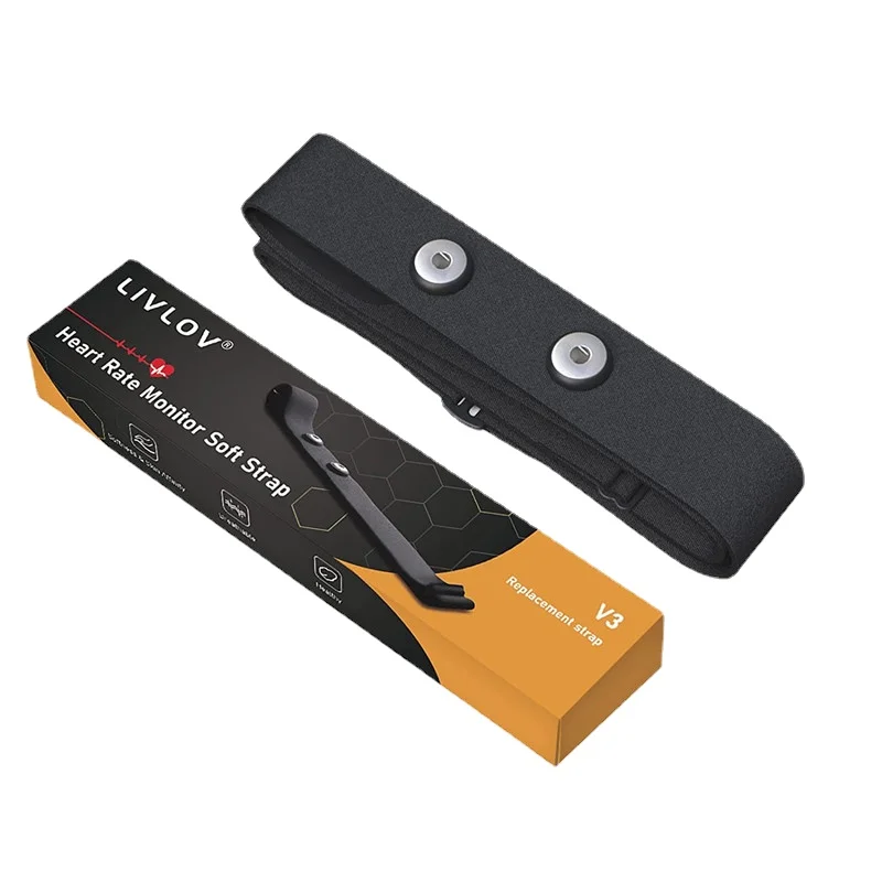 LIVLOV V3 монитор сердечного ритма мягкий нагрудный ремень сменный для Wahoo Tickr Polar H7 Garmin HRM Coospo Strava Zwift пр...