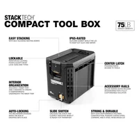 TOUGHBUILT TB-B1-B-60C StackTech Compact Tool Box Multifunctional Car Storage Repair Parts Box Toughbuilt Tool Box 2
