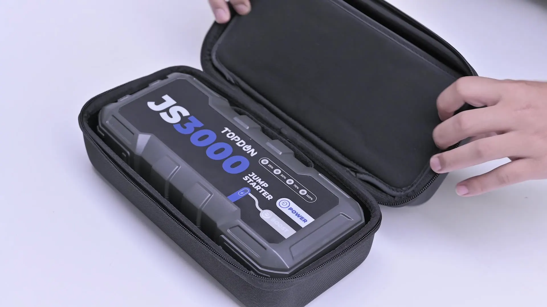 JS3000 3000A 車のジャンプスターター電源銀行 12V 車の始動装置 