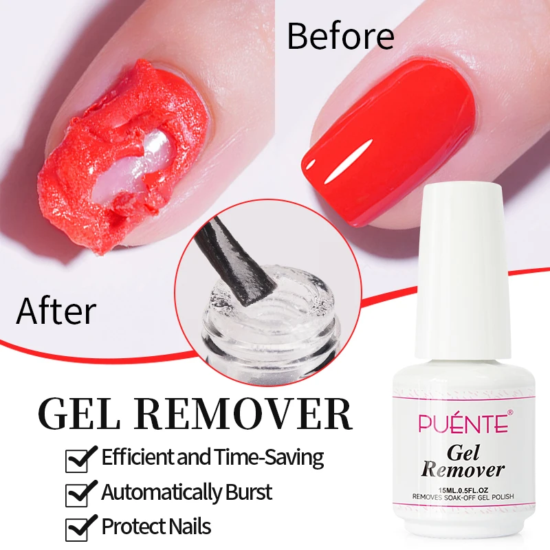 15ml Magic Remover Gel Nail Gel Polish Remover Within 2-3 MINS Peel off  Varnishes Base Top Coat without Soak off Water Safety