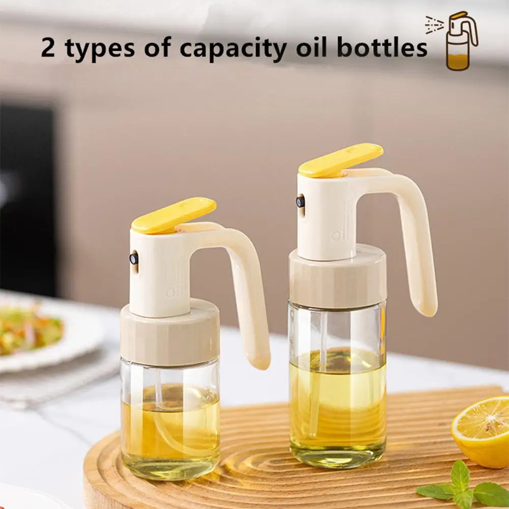 1 Pcs Oil Spray Kettle Spray Pour Dual Purpose Glass Oil Bottle Barbecue Camping Seasoning Bottle Household Kitchen Supplies