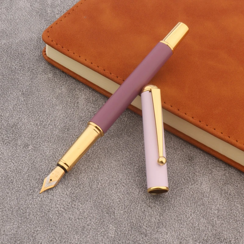 1pc Brand New Metal Fountain pen matte purple Stationery Office School Supplies Writing Gift 2