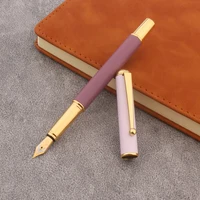 1pc Brand New Metal Fountain pen matte purple Stationery Office School Supplies Writing Gift 2