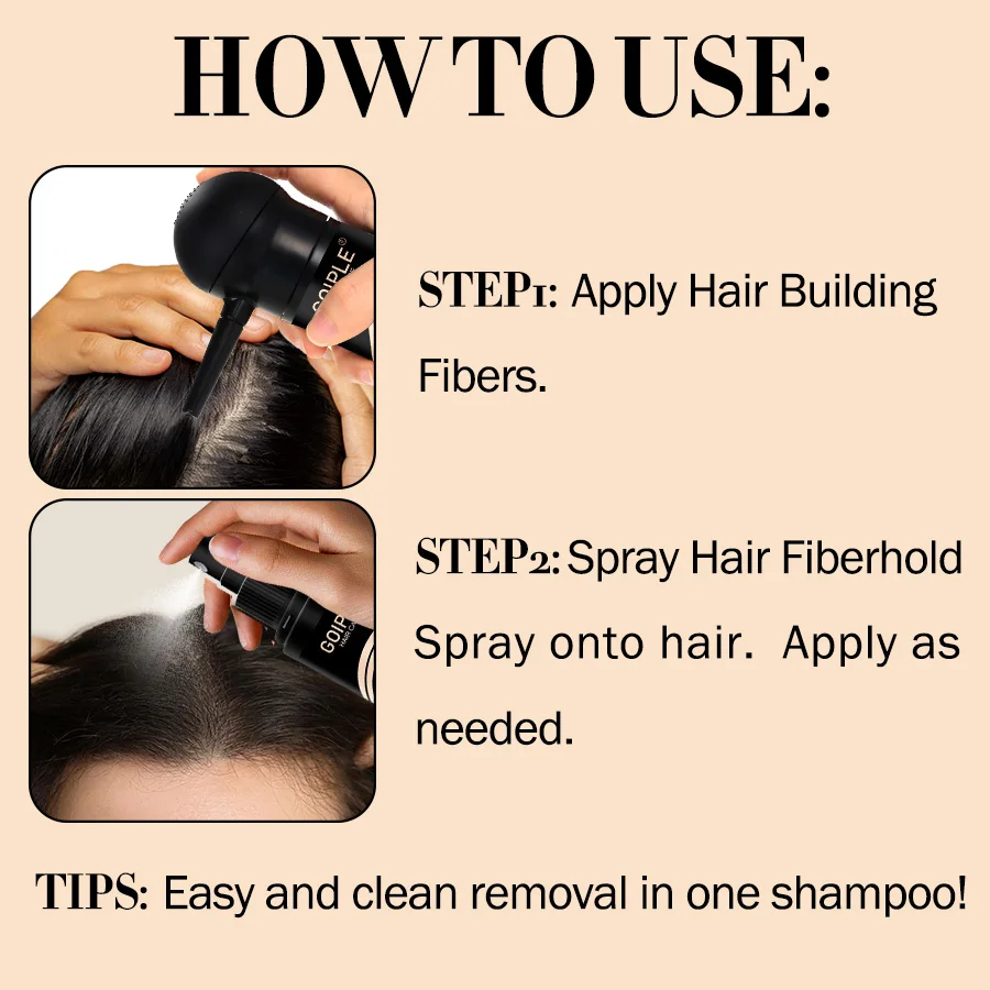 Fiber Hold Spray Hair Building Fibers Powder Hair Thickening Spray for Men and Women hair thickening spray