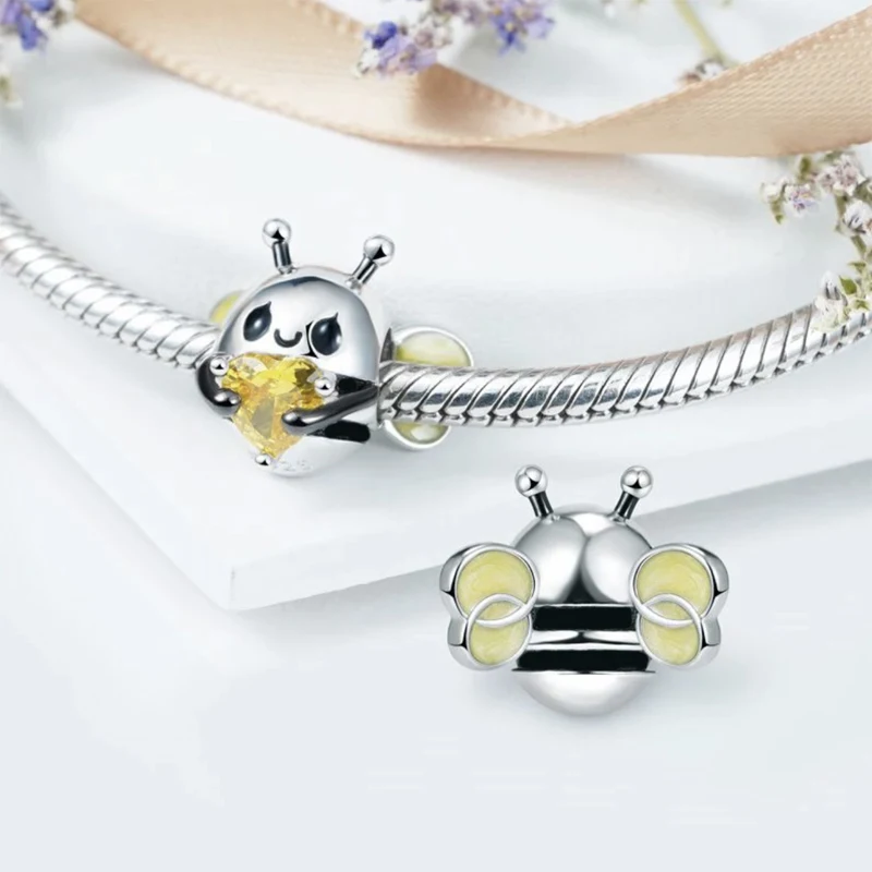 925 Sterling Silver Chameleon Turtle Tiger Duck Magpie Charms Beads Fit Original Pendant Bracelet DIY Jewelry