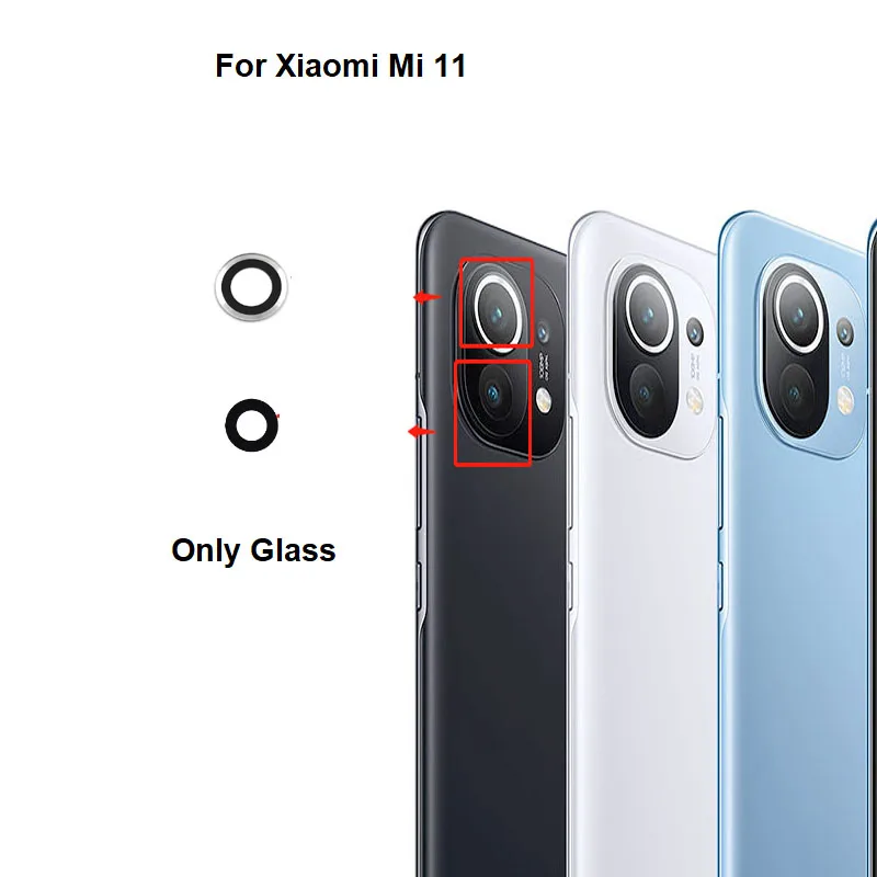 

Original For Xiaomi Mi 11 MI11 Back Camera Glass Rear Lens Replacement Repair Spare Parts With Glue M2011K2C M2011K2G