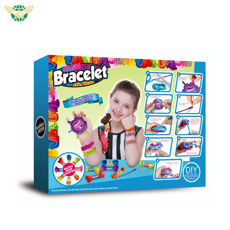 Girls toy beautiful set creator rope weaving toys DIY bracelet kids toy