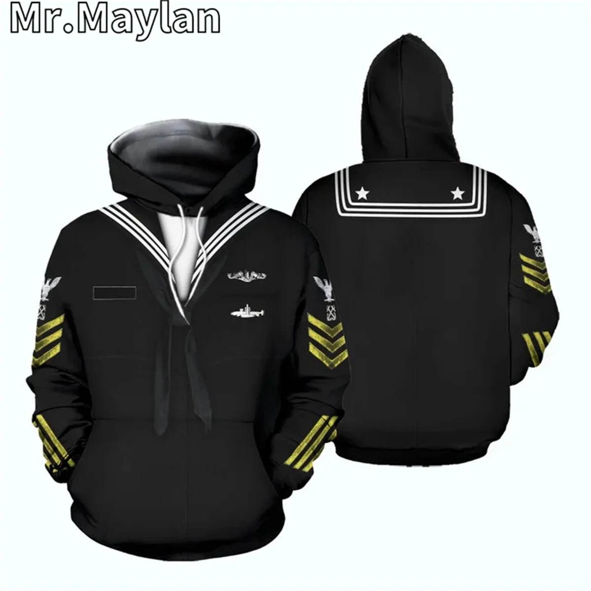 

US Navy Uniform Cosplay Costume Apparel 3D Print Unisex Hoodie Men Sweatshirt Streetwear Zip Pullover Casual Jacket Tracksuits