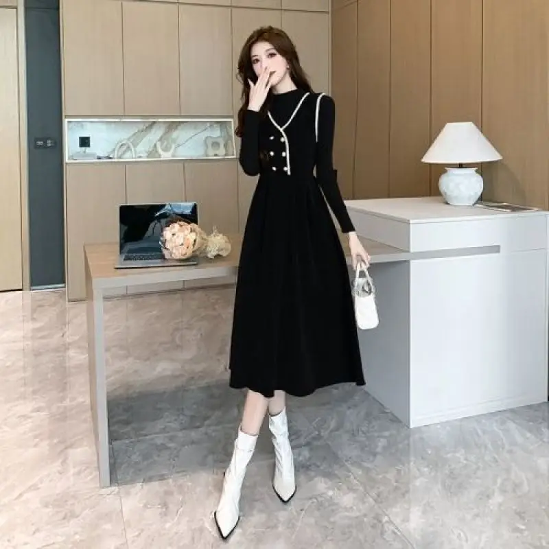 autumn winter corduroy suspender dress suit for women s new style versatile half high neck top temperament dress two piece set Autumn Winter Corduroy Suspender Dress Suit For Women's New Style Versatile Half High Neck Top Temperament Dress Two Piece Set