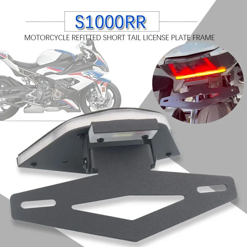 

Motorcycle Rear Tail Tidy Fender Eliminator Brake Taillight Turn Signals Lamp License Plate Bracket For BMW S1000RR 2020-2023