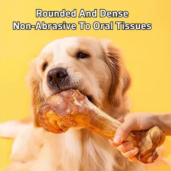 240g/8.46oz (2 Count x120g/4.23oz)6 Inch Beef Dog Bone for Aggressive Chewers, Large and Medium Breed Dog Treat, Natural 2