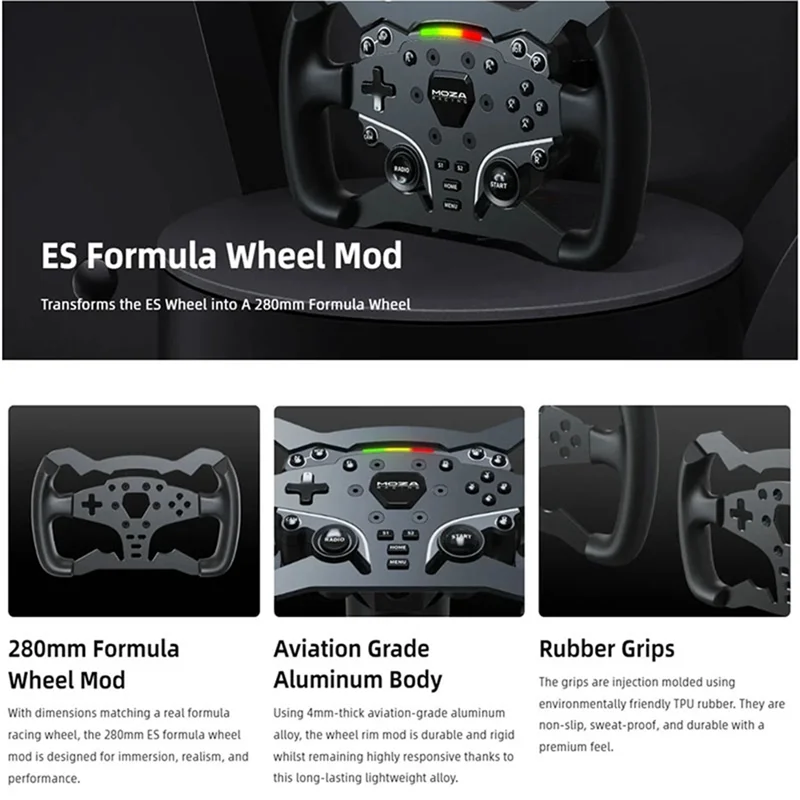 A60M-Racing ES 포뮬러 휠 모드 280Mm 항공 등급 알루미늄 바디 특별히 설계 및 적응