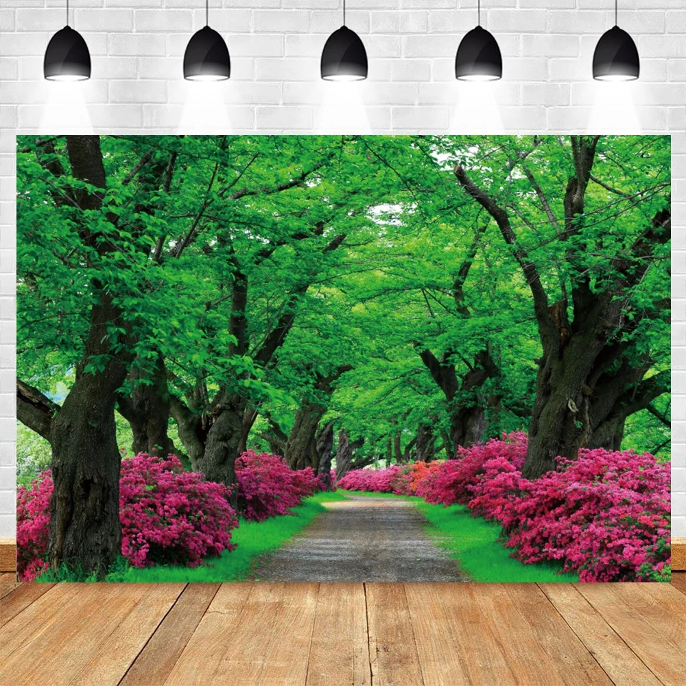 Sfondo primaverile Foresta Fiore Giardino Scena naturale Albero Fotografia  Sfondo Bambini Compleanno Matrimonio Baby Shower Decorazioni per feste -  AliExpress, image size:1000x1000