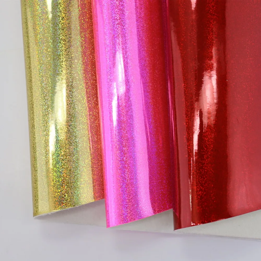 Leather Fabric Iridescent Holographic Faux Synthtic For Earring Bowes Handbags Wedding Decoration