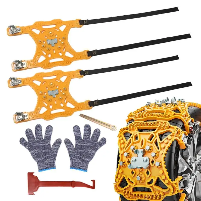 

Snow Chains Mud Tyre Wheels Thick Anti-Skid Belt Anti-Skid Car Tire Chains Universal Reusable Anti Snow Chains Belt Accessories