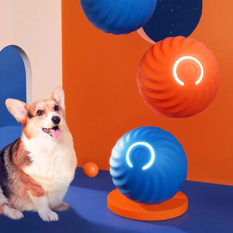 Pet Toys Dog Intelligent Gravity Jump Ball Rechargeable Bite-Resistant Rolling Ball Cat And Dog Chase Interactive