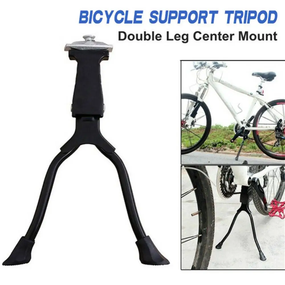 

Double Leg Kickstand For Bike Center Mount Stand Foldable Heavy Duty Adjustable Bike Kickstand With Dual Leg