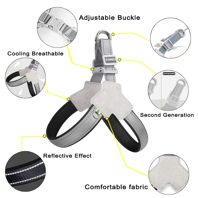 Dog Harness Reflective Adjustable Pet Chest Strap For Small Medium Dogs Cat Mesh Breathable Puppy Harnesses Vest Yorks Supplies 4