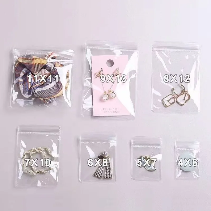 10-100 Stück Schmuck-Organizer-Beutel Transparente PVC Anti-Oxidations-Schmuckbeutel für Ohrringe, Anhänger, Halsketten und Armbänder – Detail 1