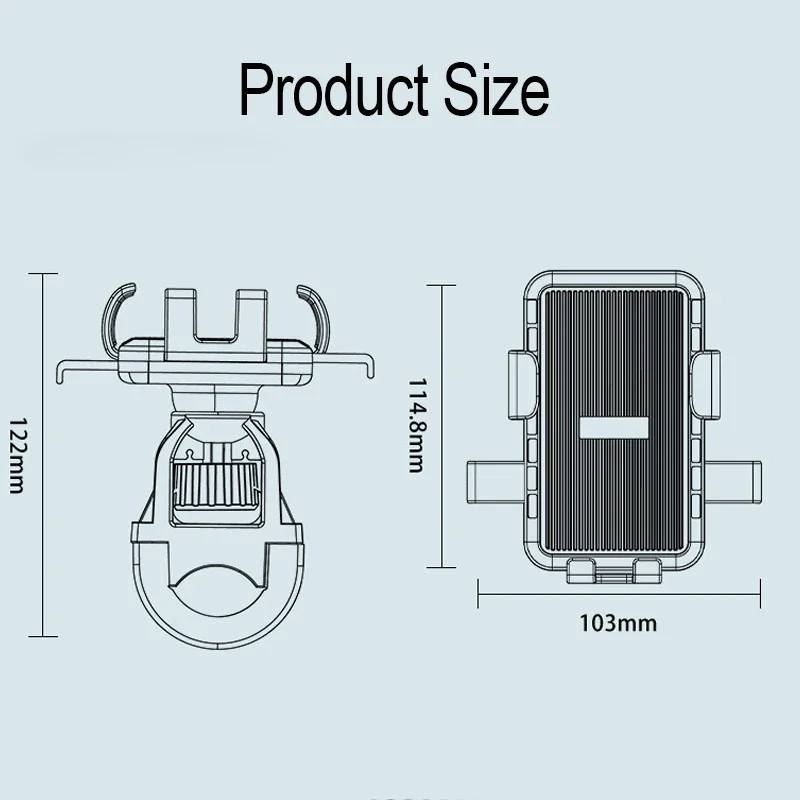 VIKEFON Motorcycle Phone Holder Stand Electric Vehicle Scooter Cycling Mountain Bicycle Phone Handlebar Mount For iPhone Samsung