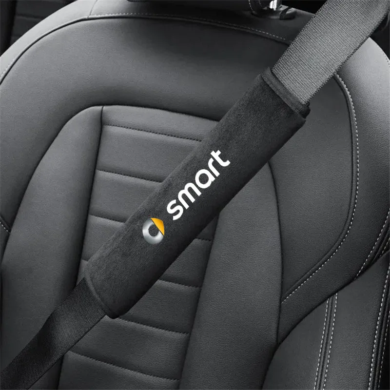 2Pcs Car Seat Belt Cover Shoulder Protection Pad Strap Cushion for SMART 451 453 Fortwo Forfour Car Accessories