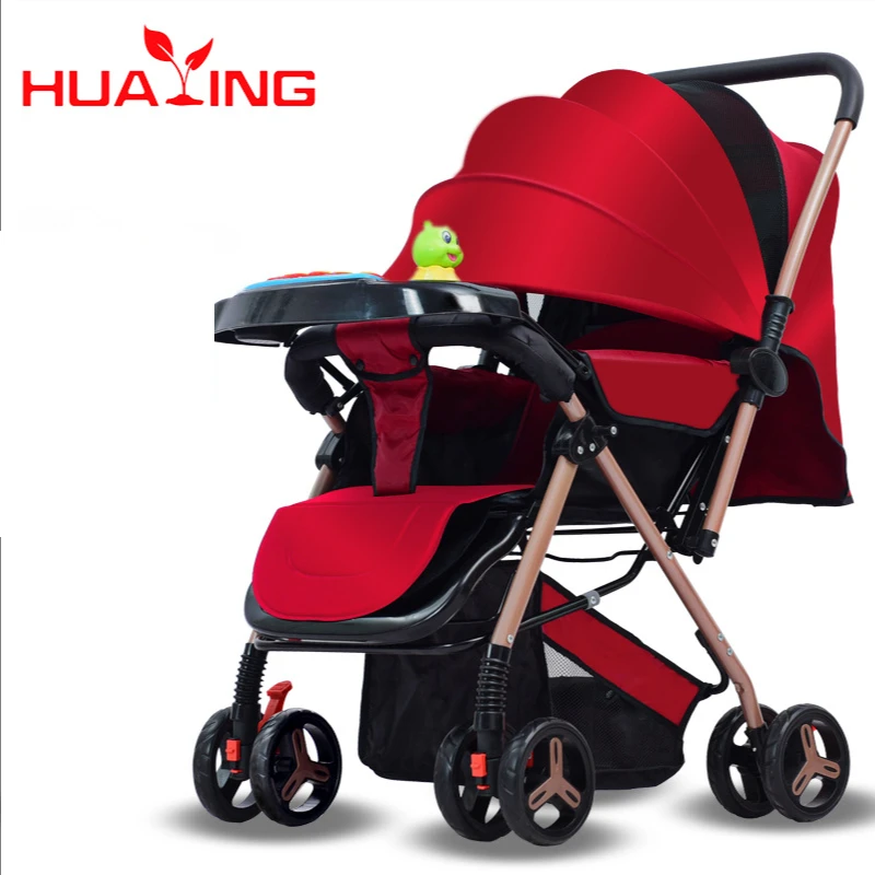 huaying-carbon-steel-stroller-lightweight-folding-stroller-can-sit-and-lie-two-way-stroller-light-four-wheeled-stroller